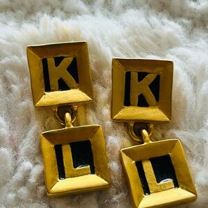 Two sets of Vintage Karl Lagerfeld Earrings. Very Rare To Find